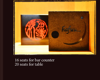 16 seats for bar counter 20 seats for table